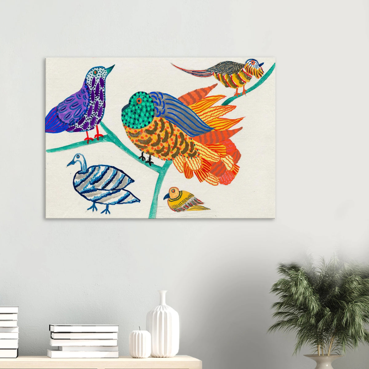 Colorful birds 1914 Atelier Martine Paul Poiret folk art canvas print #PD_303 - view 8