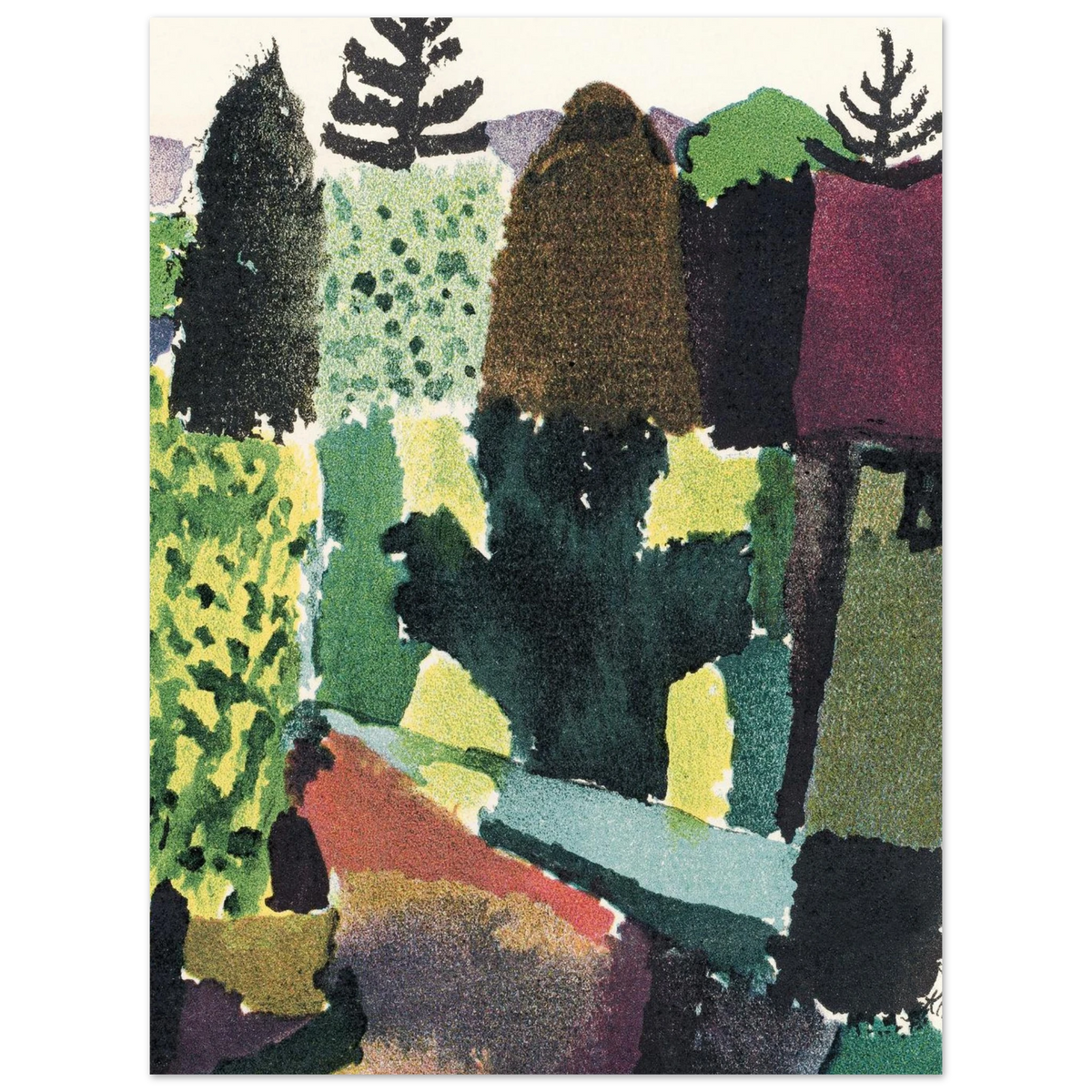 Park Wall Art Paul Klee Poster Colorful Expressionist Landscape Modern Garden Decor #PD_368 product image