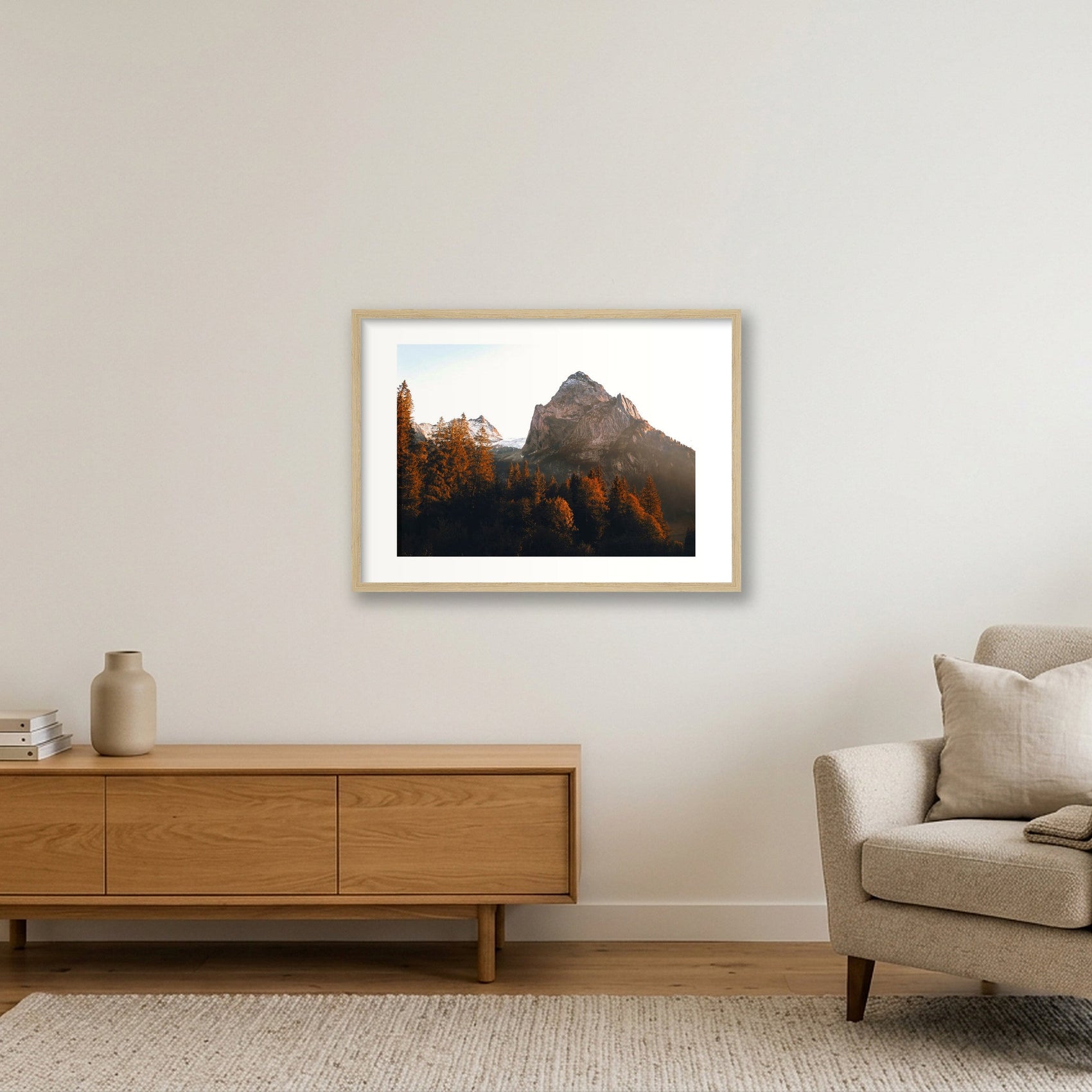 129 — 59×42cm, 23×17" Oak Frame