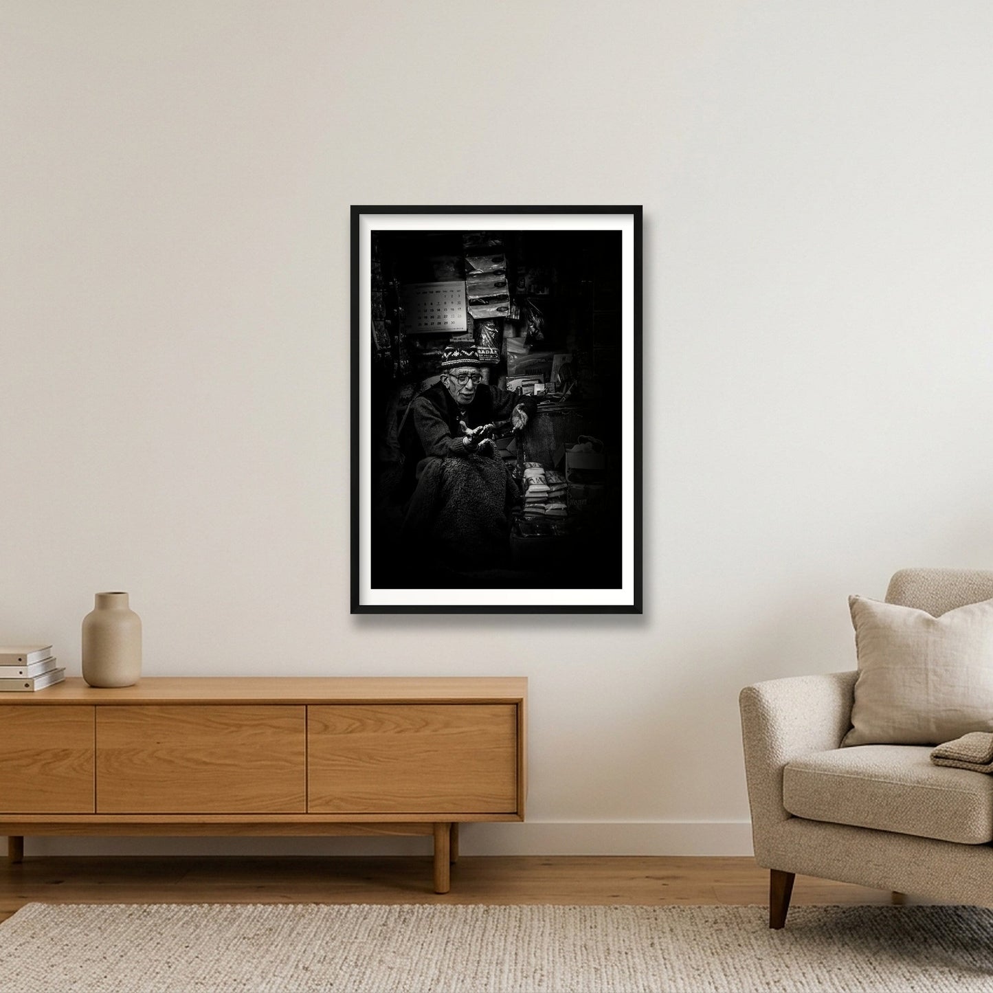 1864 — 59×84cm, 23×33" Black Frame