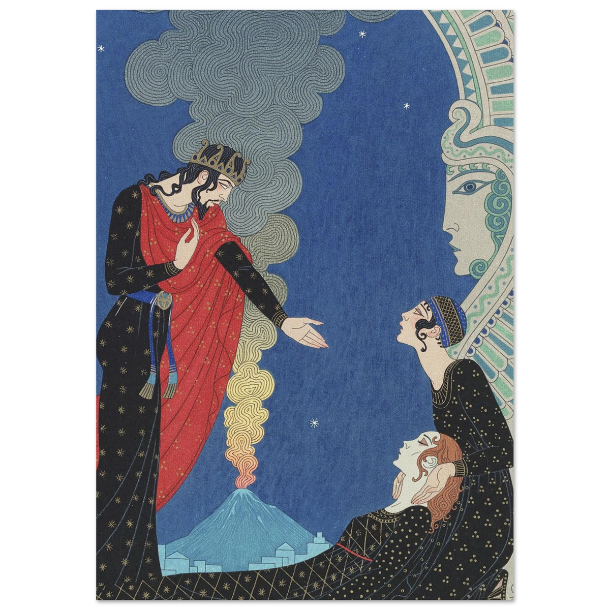 Empedocles And Panthea Wall Art George Barbier Poster Art Deco Fashion Illustration #PD_319 product image