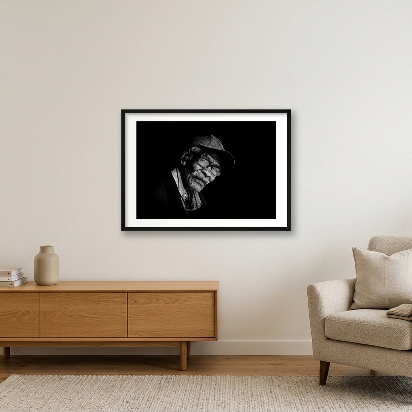 124 — 84×59cm, 33×23" Black Frame