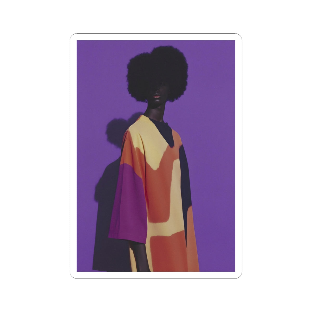 African Woman Portrait Sticker Afro Art Vinyl Decal Black Culture Gift Modern Melanin Aesthetic