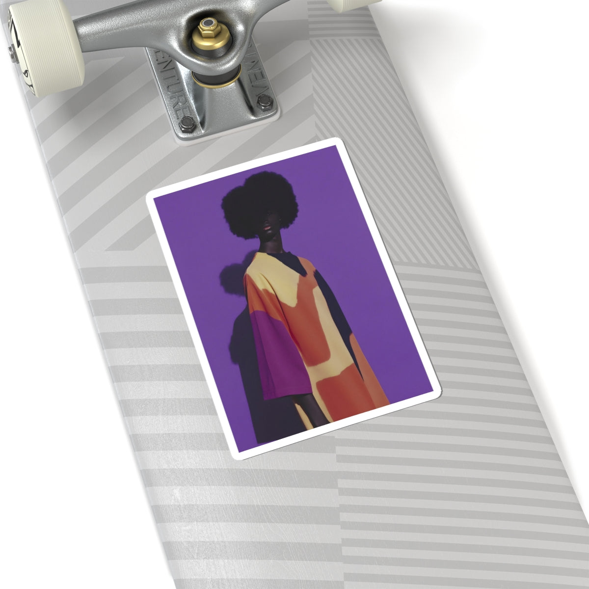 African Woman Portrait Sticker Afro Art Vinyl Decal Black Culture Gift Modern Melanin Aesthetic – product image 3