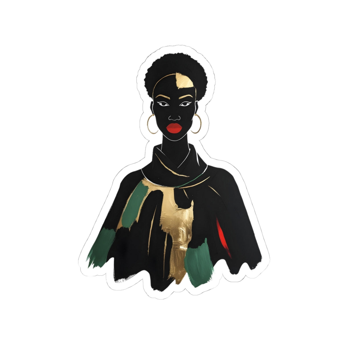 African Woman Sticker for Laptop Afrocentric Vinyl Decal Gift For Her South African Souvenir Gift for