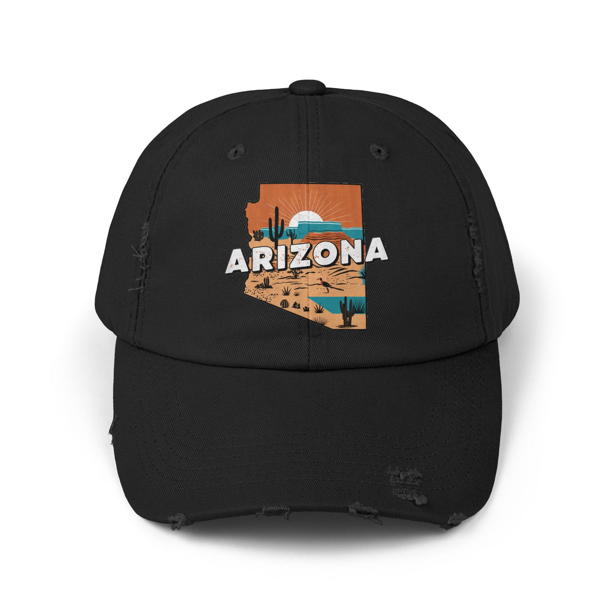 Arizona Desert Dad Hat Distressed Travel Cap Vintage Southwest Aesthetic Outdoor Adventure Hat Road