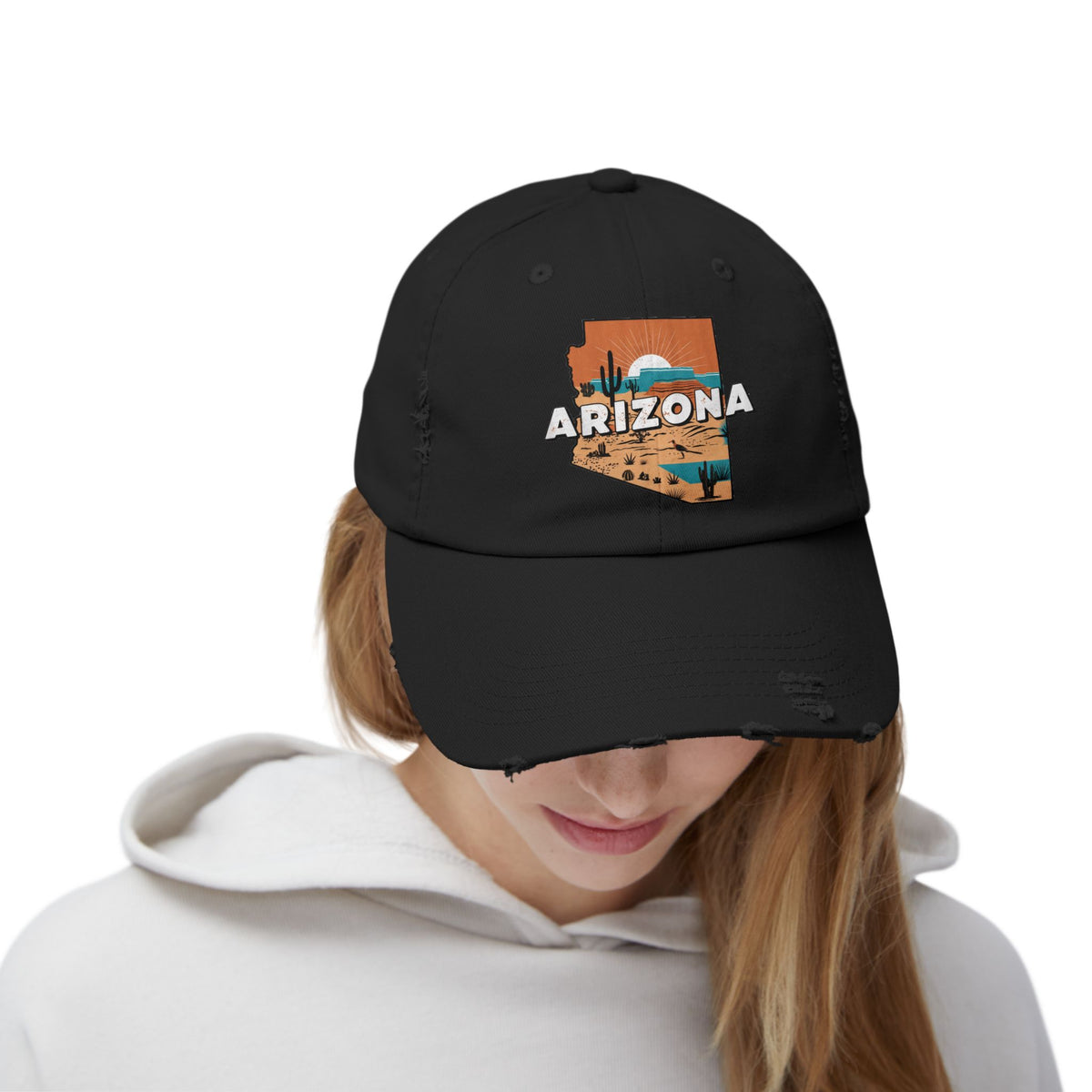 Arizona Desert Dad Hat Distressed Travel Cap Vintage Southwest Aesthetic Outdoor Adventure Hat Road – product image 6