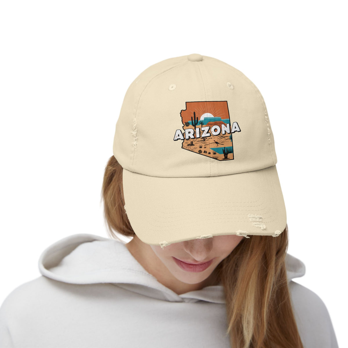 Arizona Desert Dad Hat Distressed Travel Cap Vintage Southwest Aesthetic Outdoor Adventure Hat Road – product image 9