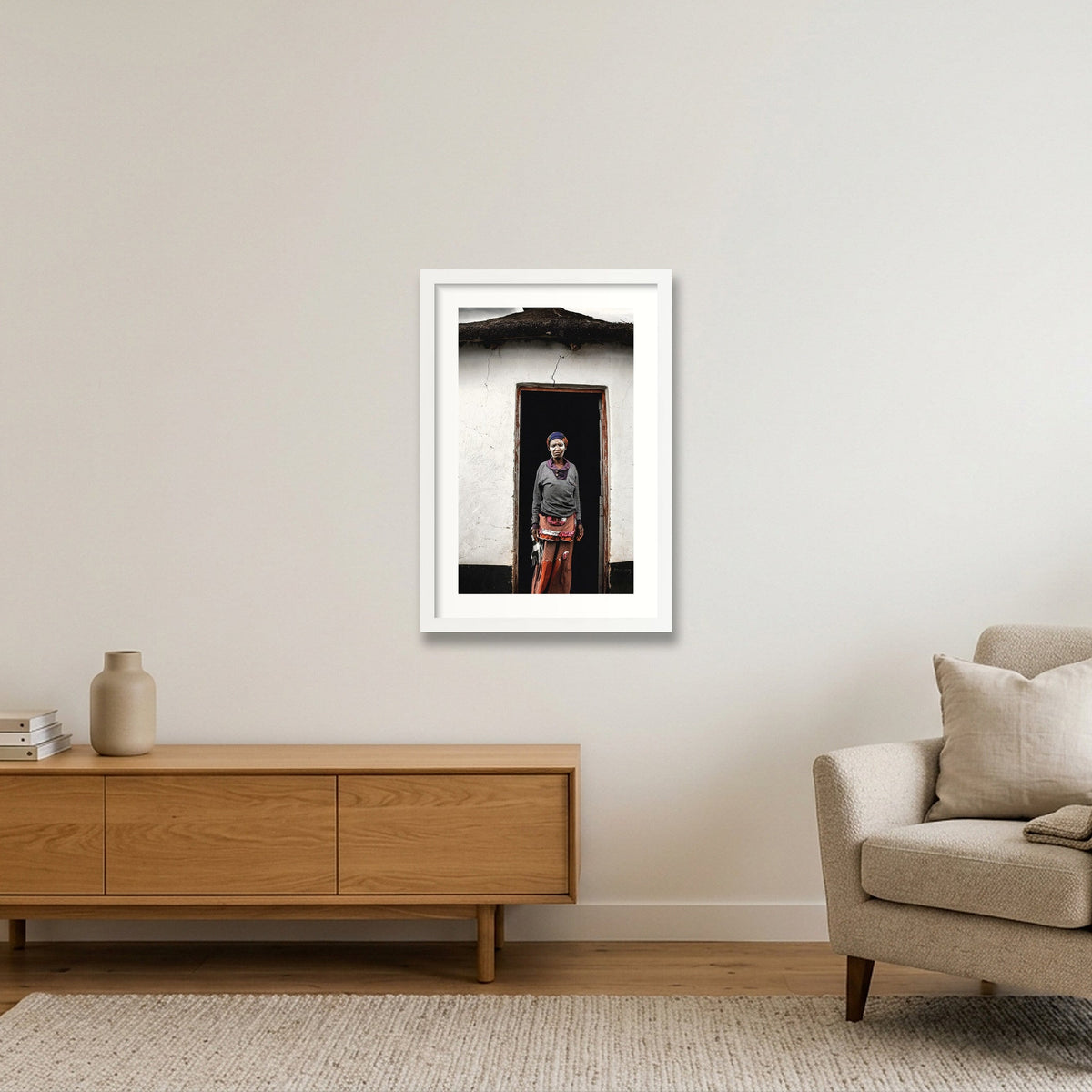 90 — 30×45cm, 12×18" White Frame