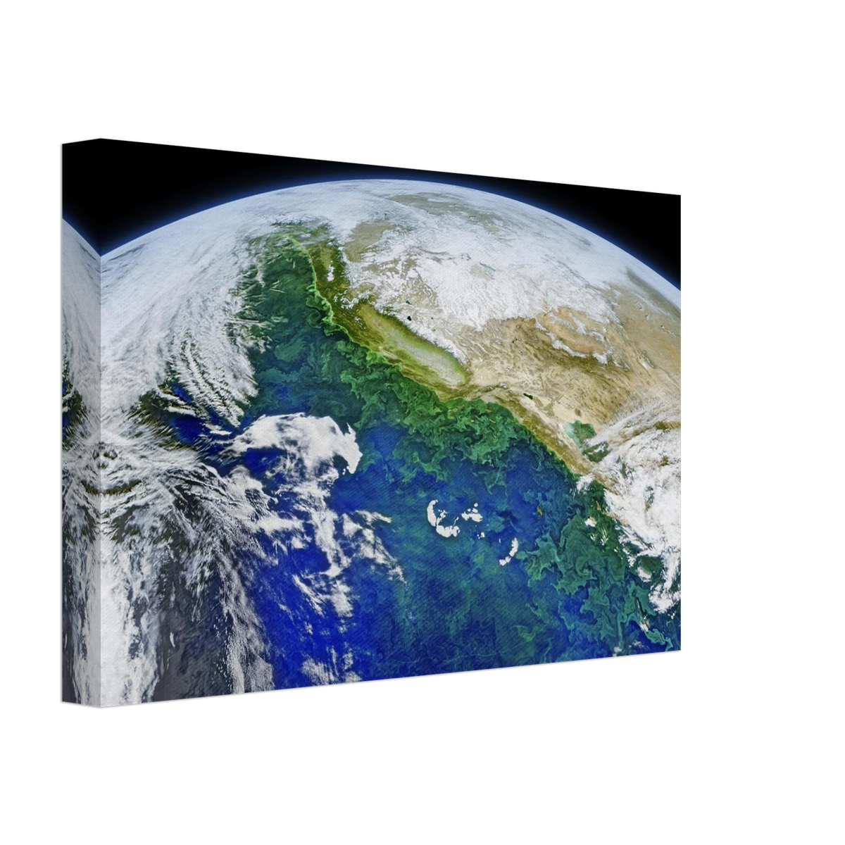 Earth From Space Wall Art Canvas Print NASA Blue Planet Satellite Astronomy Decor #PD_91 product image