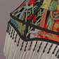 Colourful beaded tassel French style lampshade detail view 3