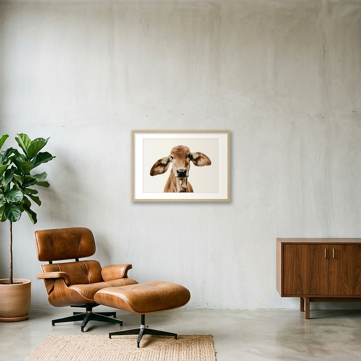 1317 — 59×42cm, 23×17" Oak Frame