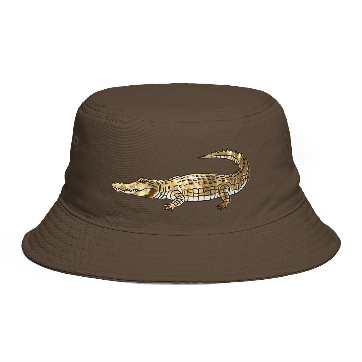 Black Crocodile Bucket Hat Embroidered Animal Safari Cap Trendy Streetwear Fisherman Hat Gift for Him – product image 4