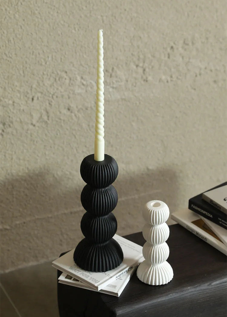 black geometric decor object modern table accent minimalist detail product view
