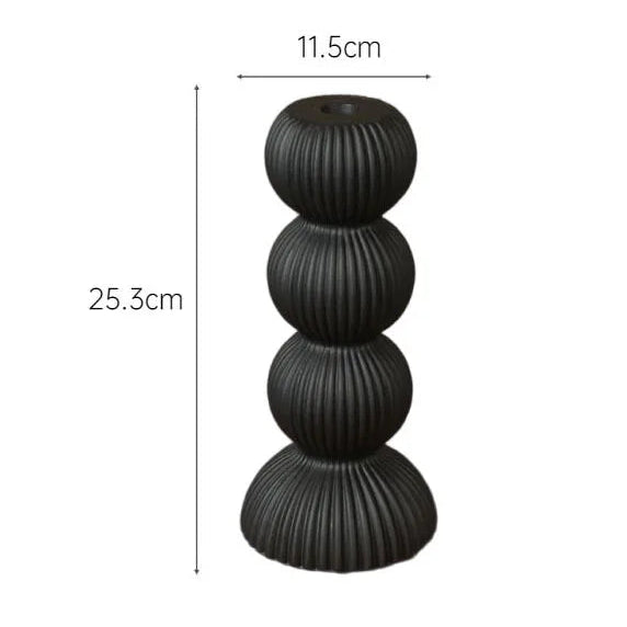 black geometric decor object modern table accent minimalist product view 5