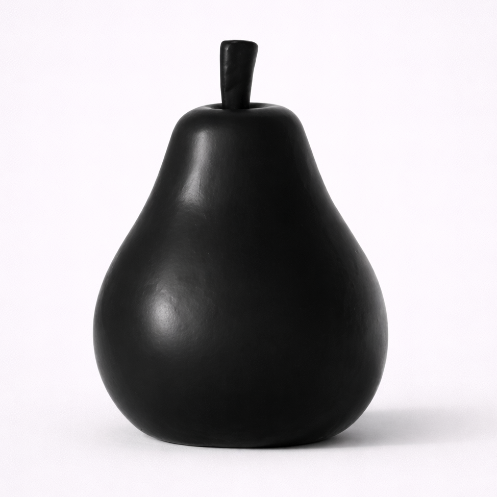 black pear sculpture fruit ornament modern kitchen shelf decor food lover g main product view