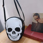 black skull shoulder bag detail product view 4