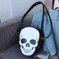 black skull shoulder bag detail product view 5