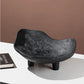 Black Three Legged Fruit Bowl Kitchen Counter Storage Dining Table Centerpiece Sculpture Housewarming Gift Minimalist Home Styling Accessory detail view 2