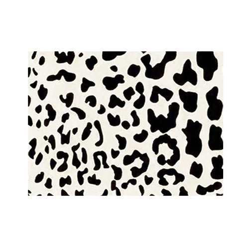 black white leopard rug plush animal print carpet alternate product view