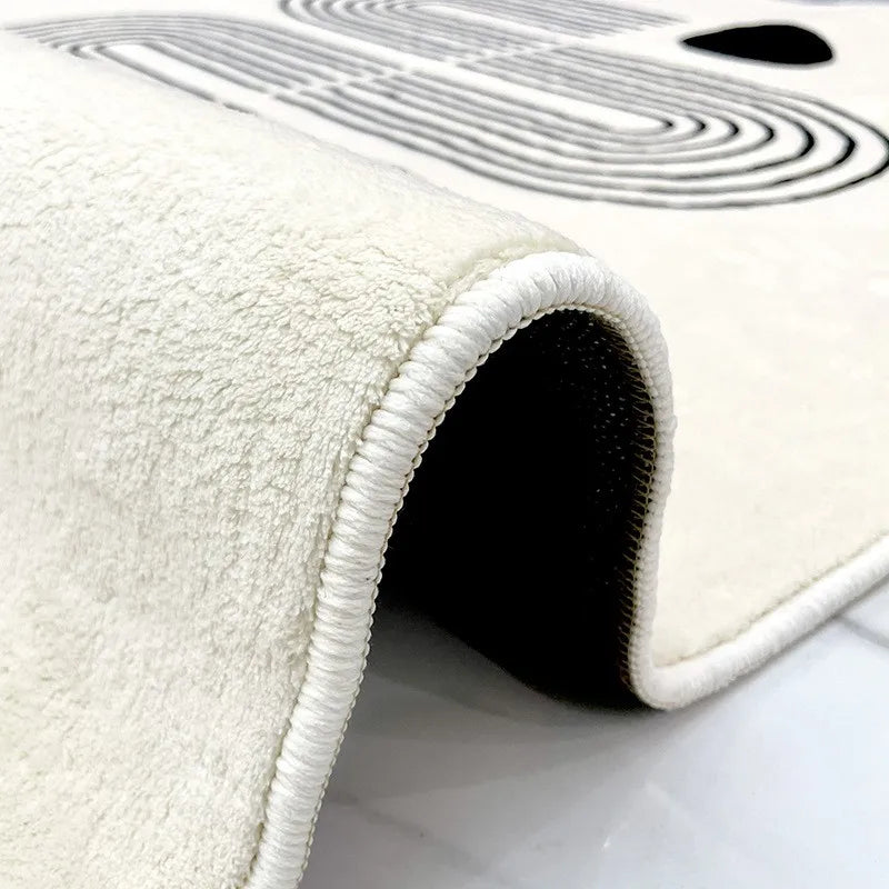 black white leopard rug plush animal print carpet product view 5