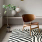 black white zebra rug product view 5