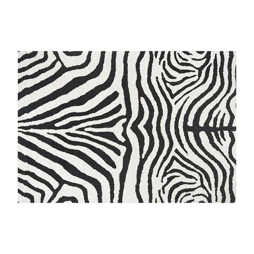 black white zebra rug product view 8