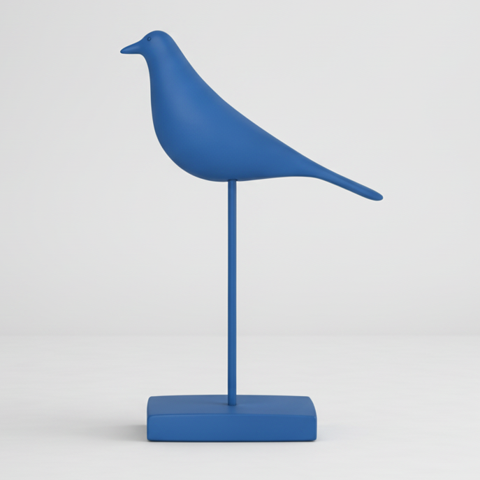 blue bird resin sculpture main product view