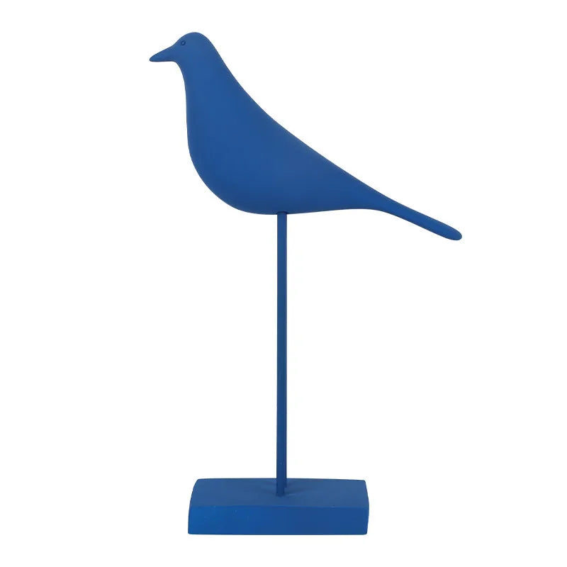 blue bird resin sculpture styled product view