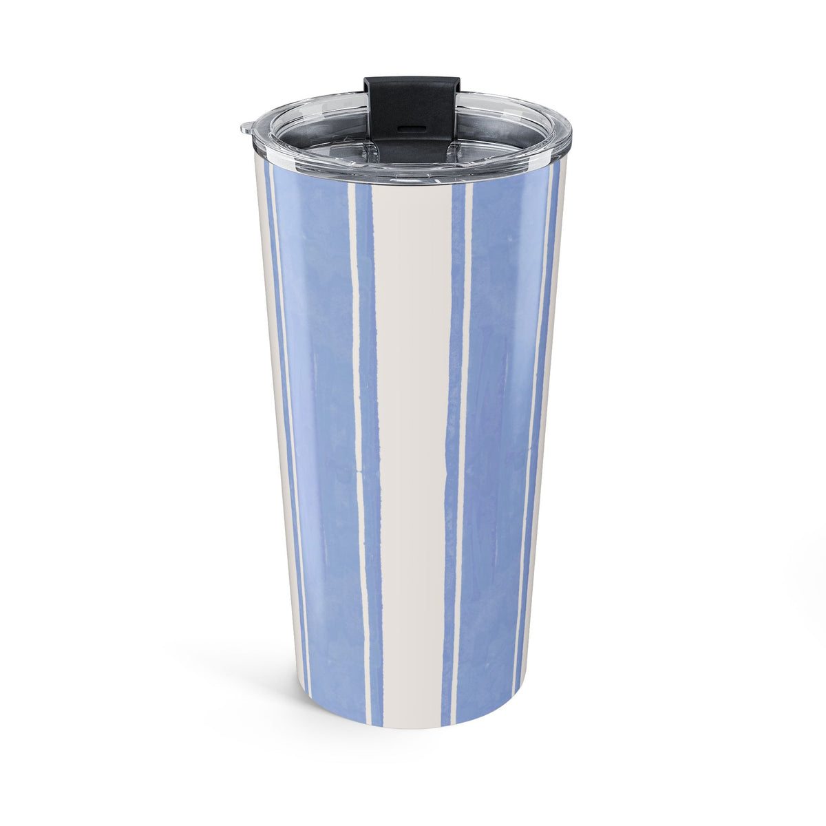 Blue Striped Coastal Tumbler for Beach Lovers Nautical Travel Mug Summer Vacation Gift Ocean Inspired – product image 4
