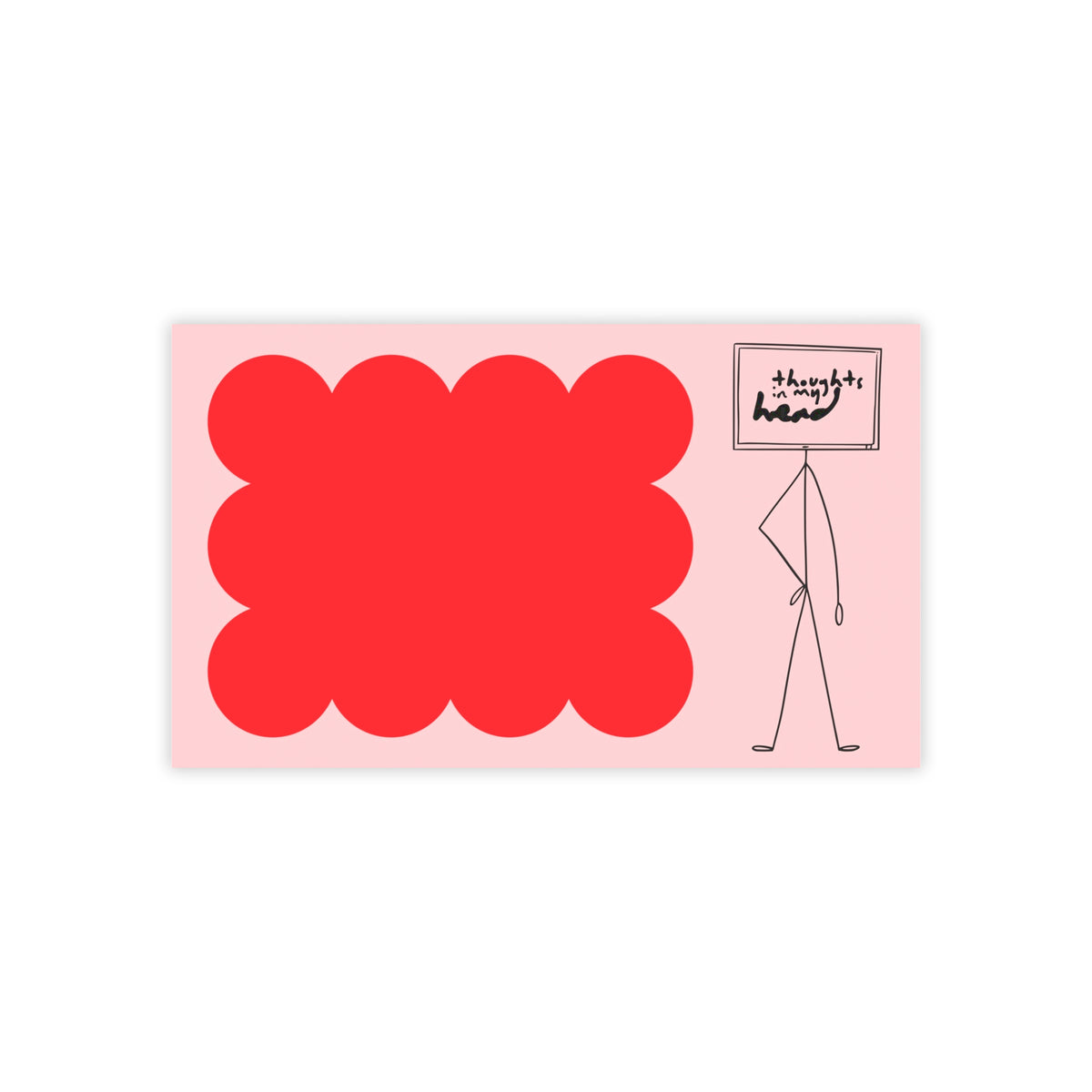 Bold and Creative Memo Pad Red and Pink Wavy Post It Notes Pad Wave Design Modern Stationery
