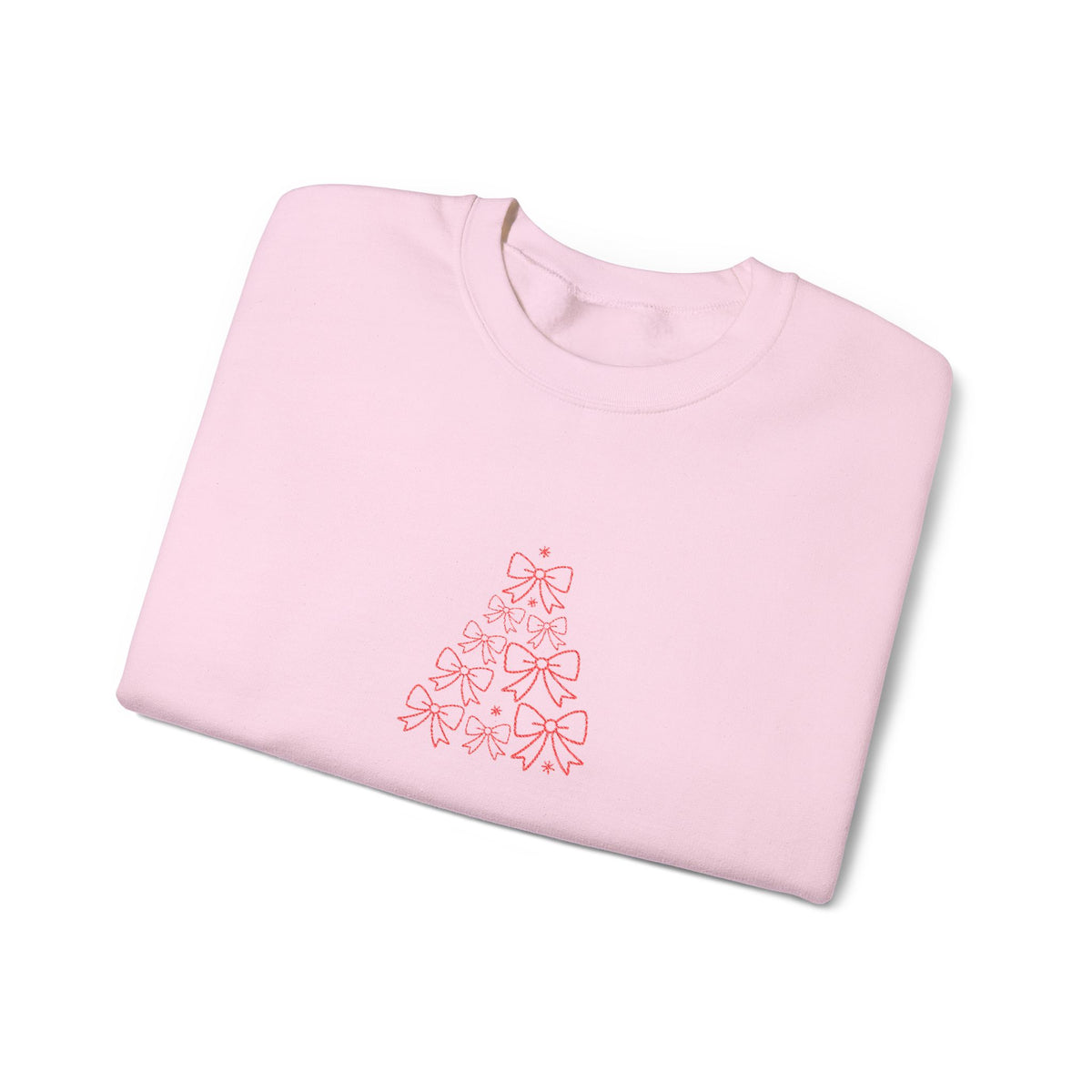 Bow Tree Christmas Sweatshirt Gift For Girlfriend Holiday Crewneck Present For Best Friend Feminine – product image 2