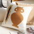 Brown cream woven 45x45cm boho cushion cover main product view