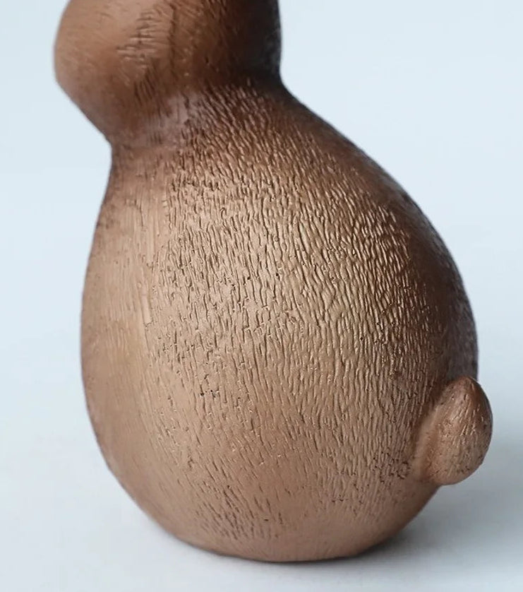 rabbit figurine resin sculpture product view 6