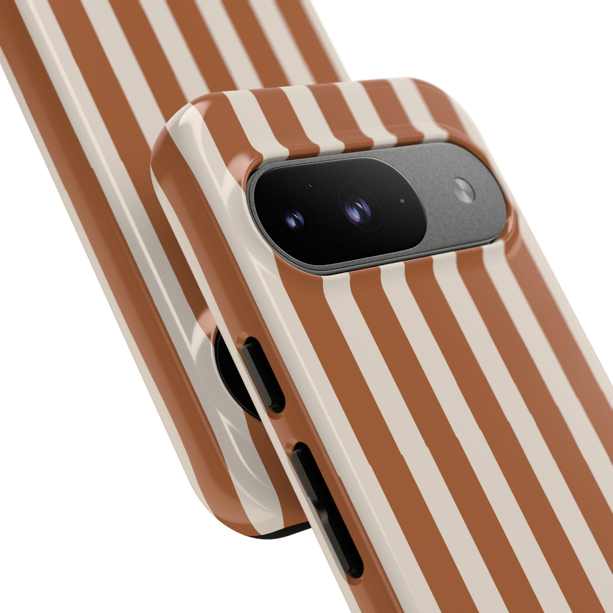 Brown Stripe Phone Case Gift For Girlfriend Neutral Aesthetic Cover Minimalist iPhone Cover Beige – product image 10