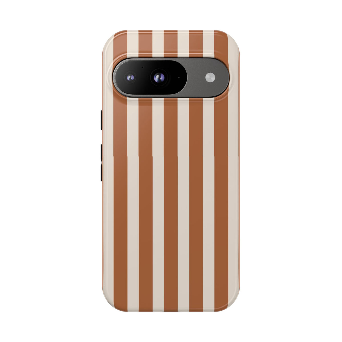 Brown Stripe Phone Case Gift For Girlfriend Neutral Aesthetic Cover Minimalist iPhone Cover Beige – product image 4
