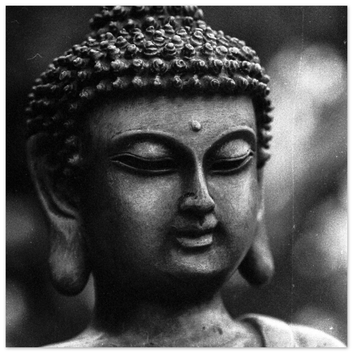 Buddha Wall Art Black White Meditation Photography Foam Board Print Zen Spiritual Decor Mindfulness – product image 2
