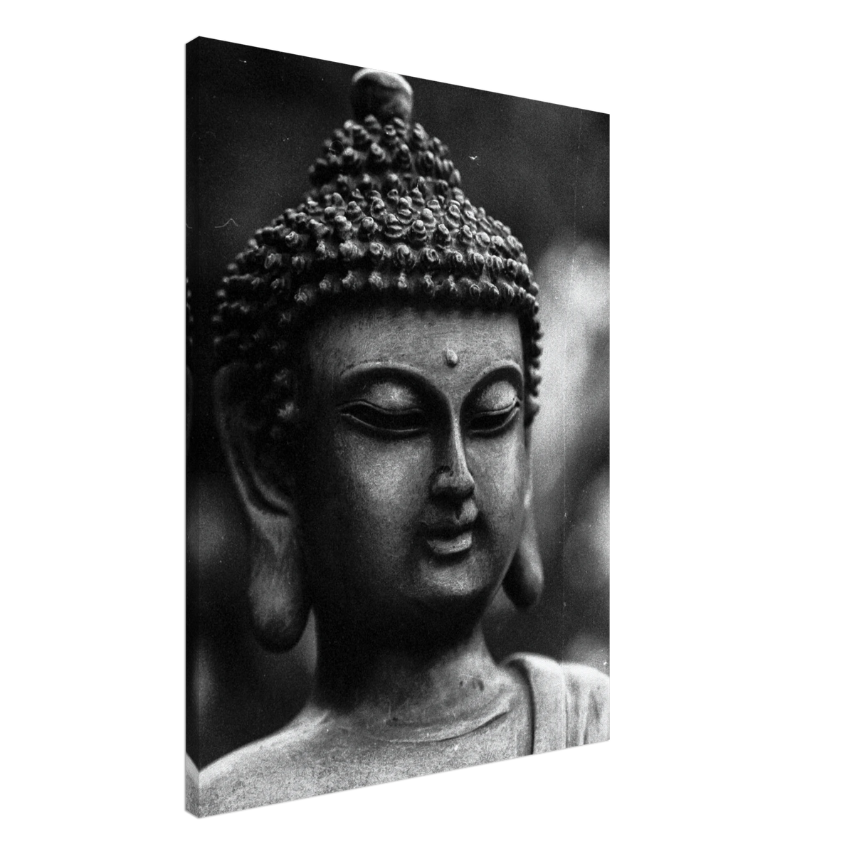 Buddha Wall Art Zen Canvas Print For Meditation Room Decor Black White Spiritual Artwork For Calm – product image 4