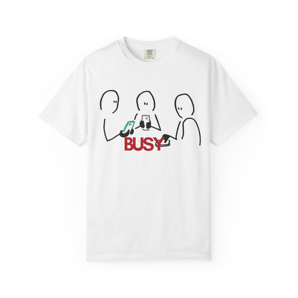 Busy T Shirt For Women Phone Humor Tee Social Media Outfit Summer Casual Clothing Gift For Sister