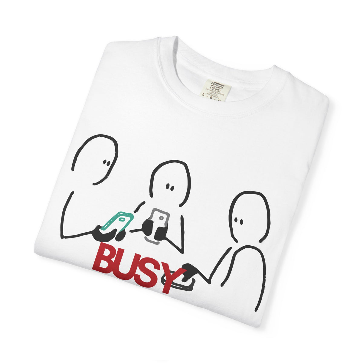 Busy T Shirt For Women Phone Humor Tee Social Media Outfit Summer Casual Clothing Gift For Sister – product image 2