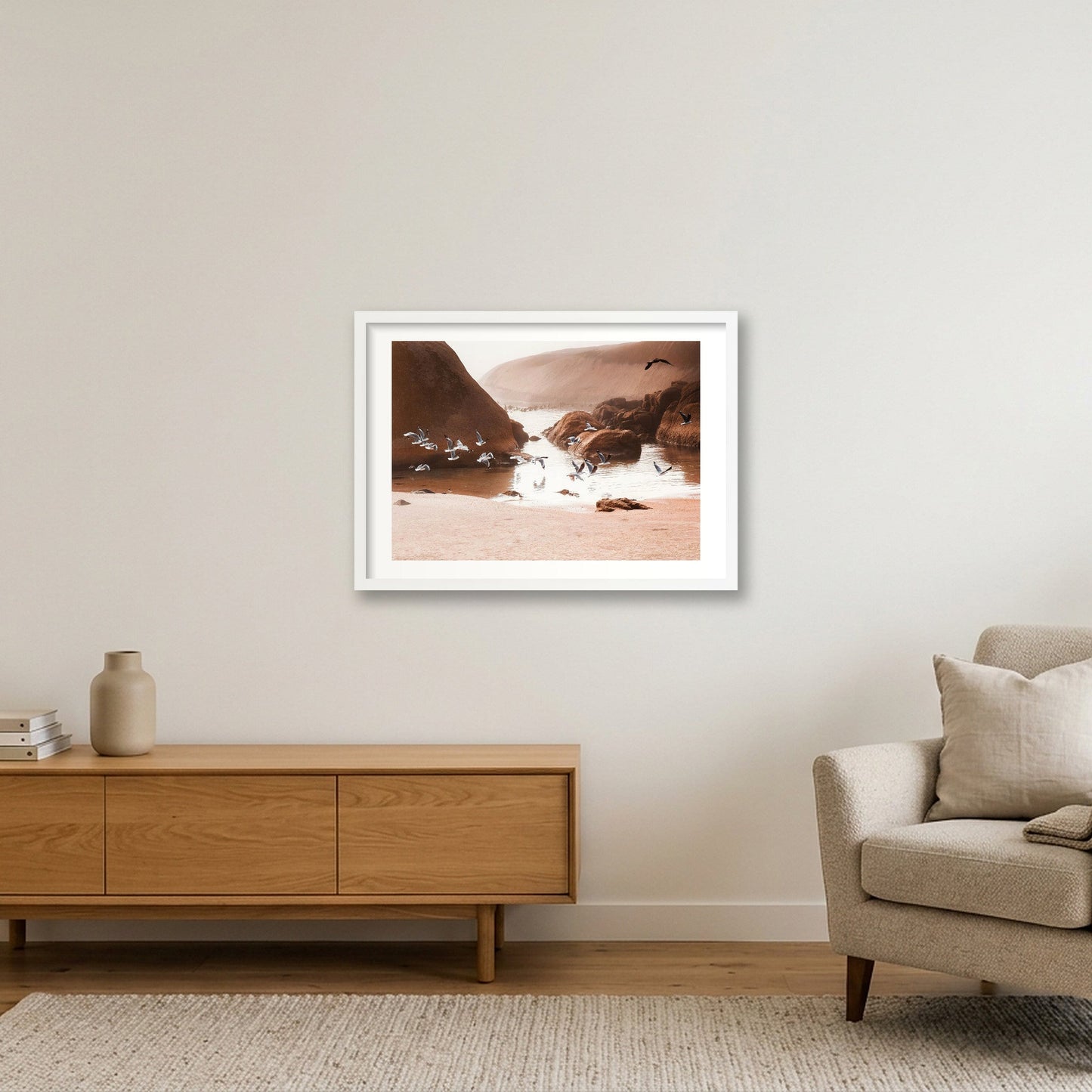 457 — 59×42cm, 23×17" White Frame