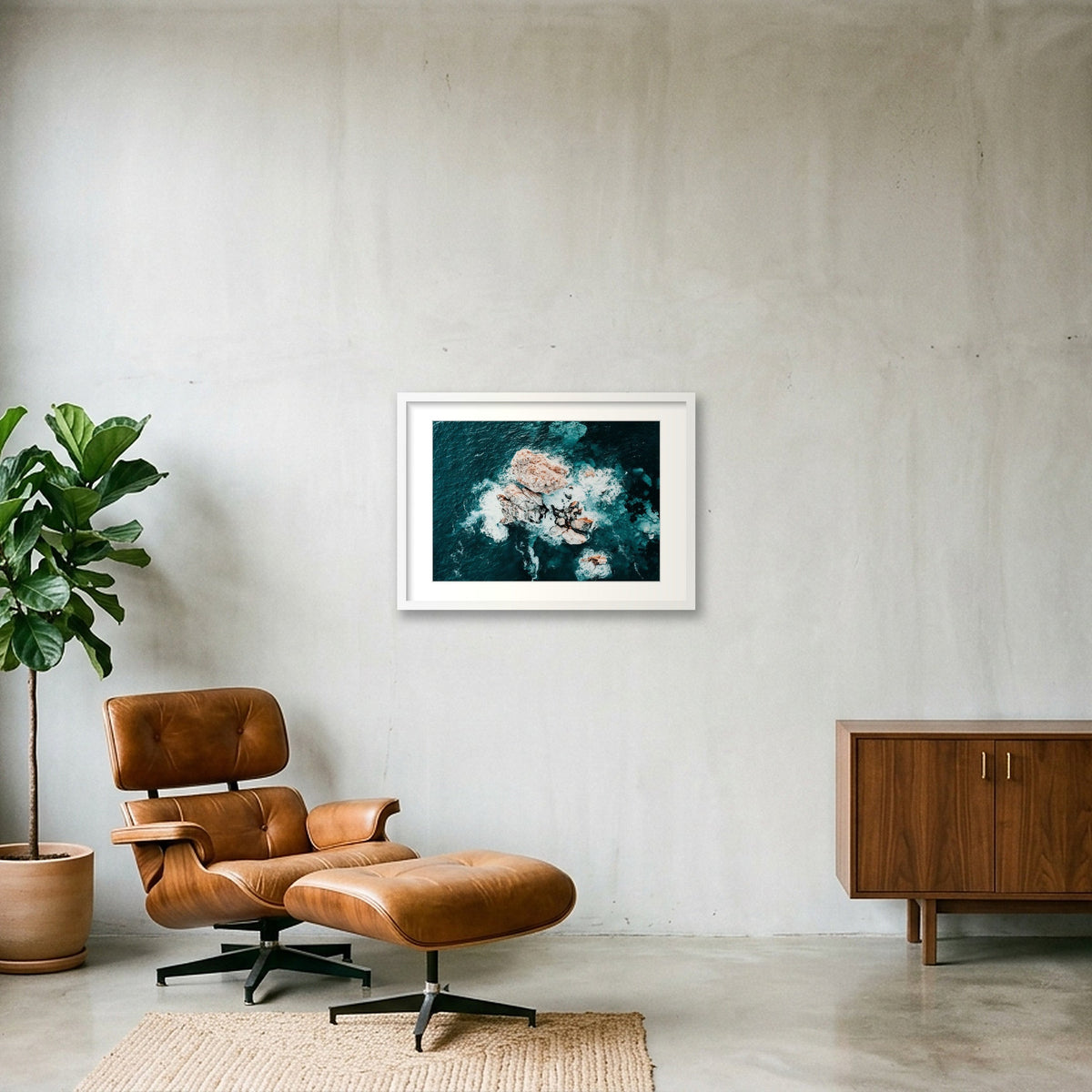 156 — 59×42cm, 23×17" White Frame
