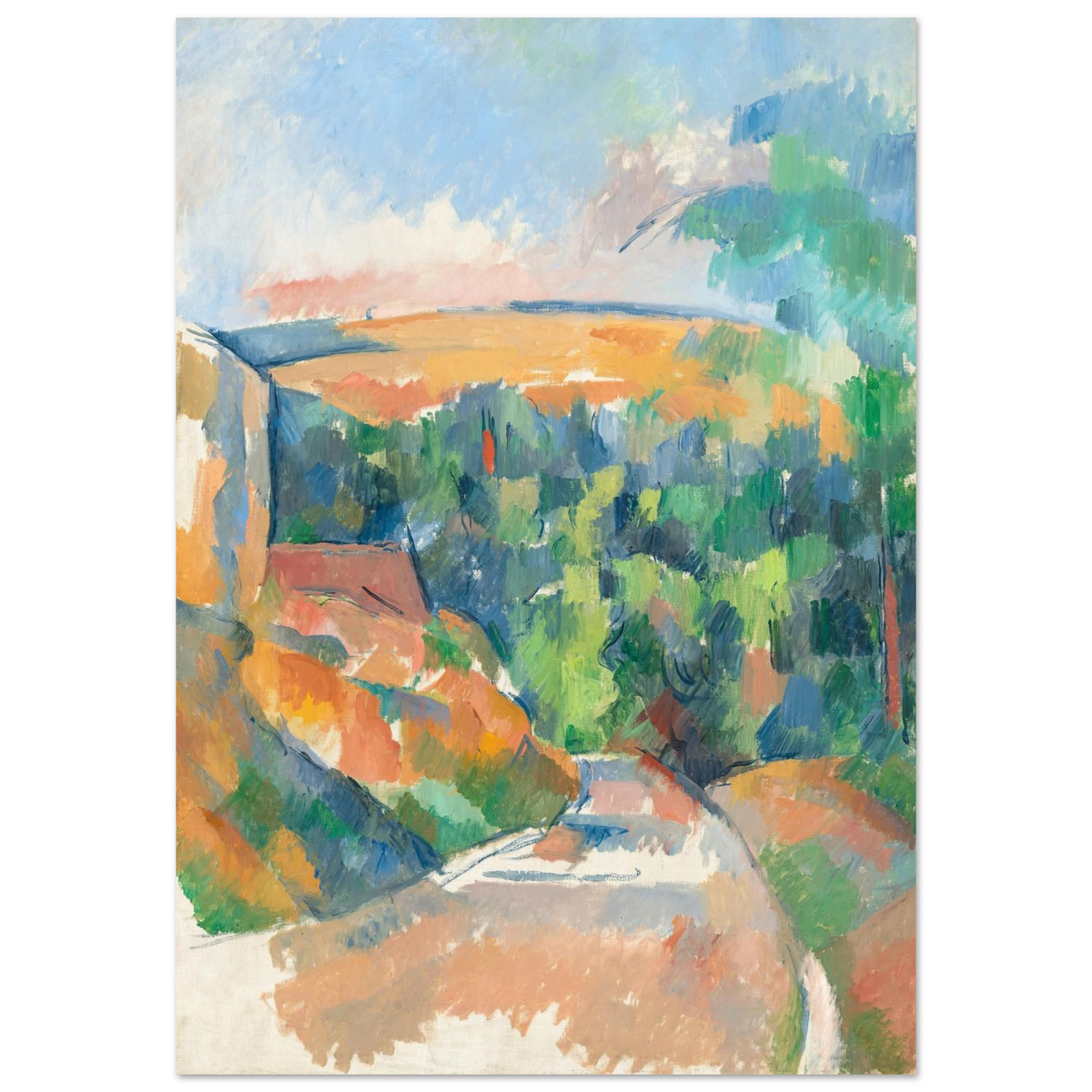 The Bend In The Road Wall Art Paul Cezanne Poster French Landscape Fine Art Decor #PD_300 product image