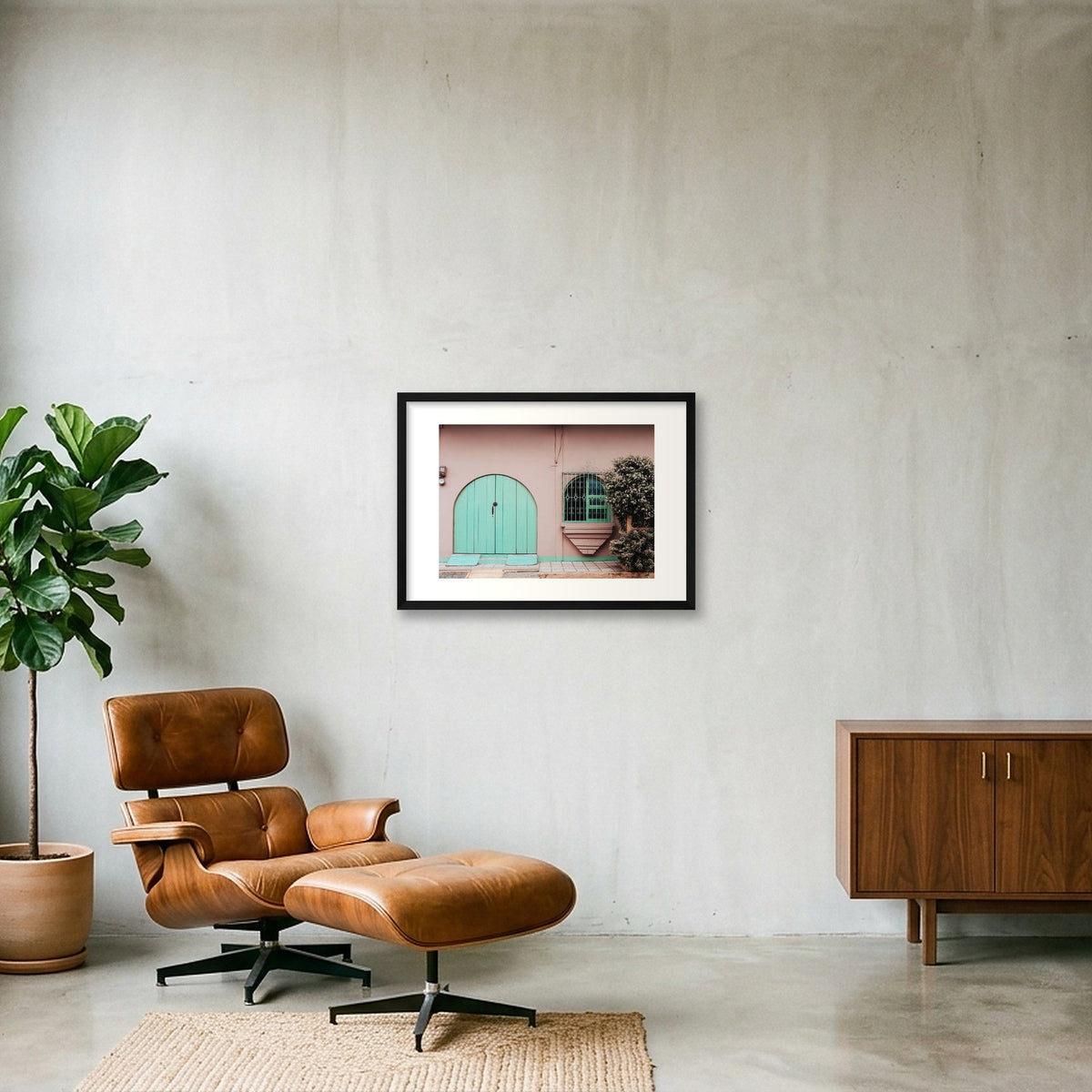 1387 — 59×42cm, 23×17" Black Frame