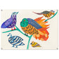 Colorful birds 1914 Atelier Martine Paul Poiret folk art acrylic print #PD_303 - view 1