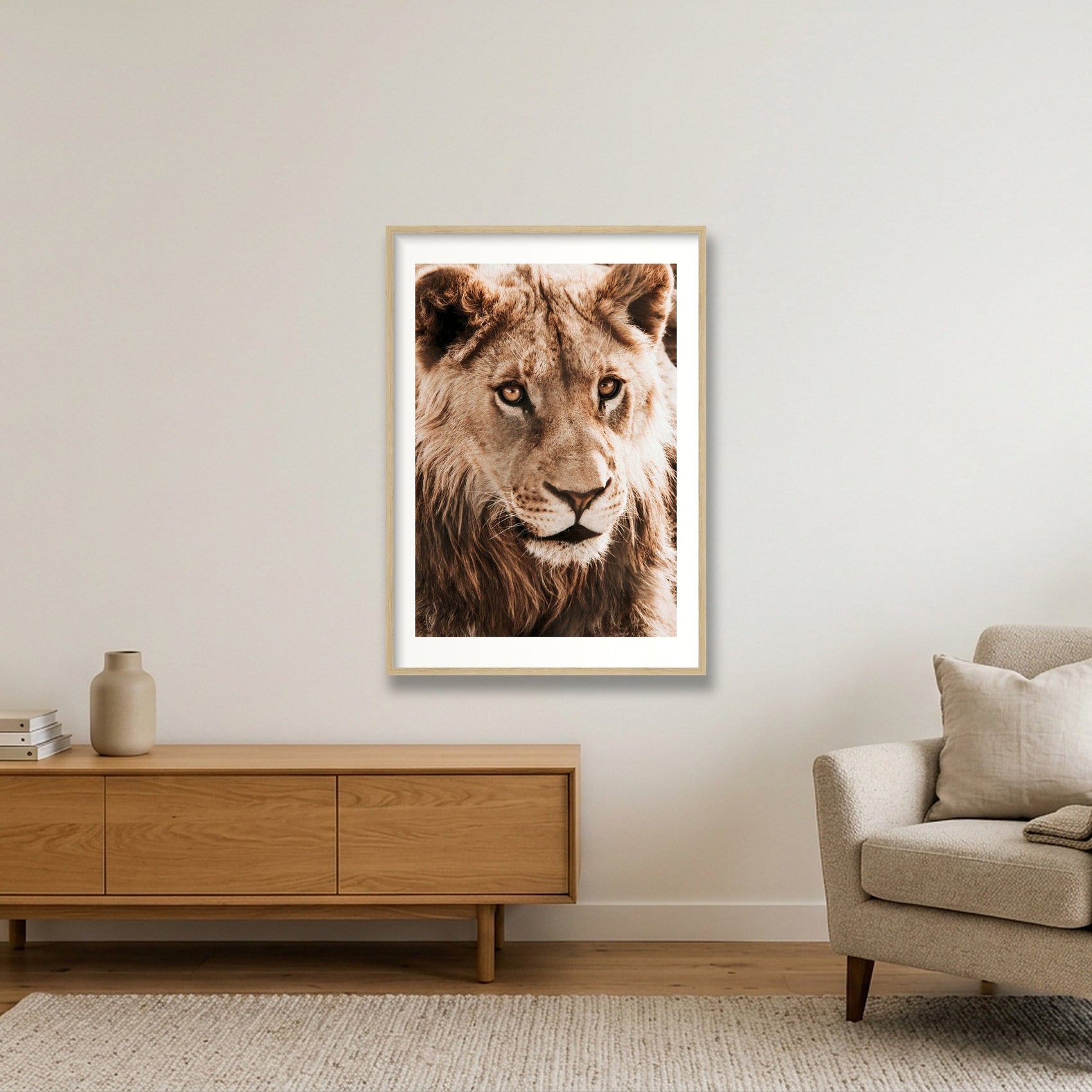 1811 — 59×84cm, 23×33" Oak Frame