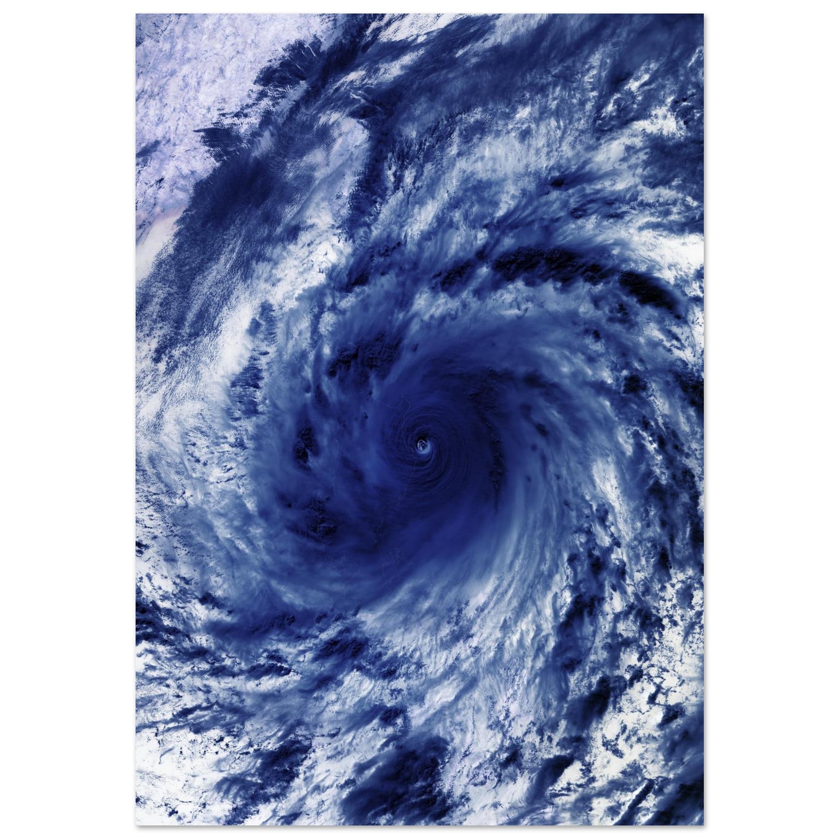 FOAM - PD_Satellite's Eye: Hypnotic Blue Swirls Foam Board Print in Your Choice of Six Striking Sizes