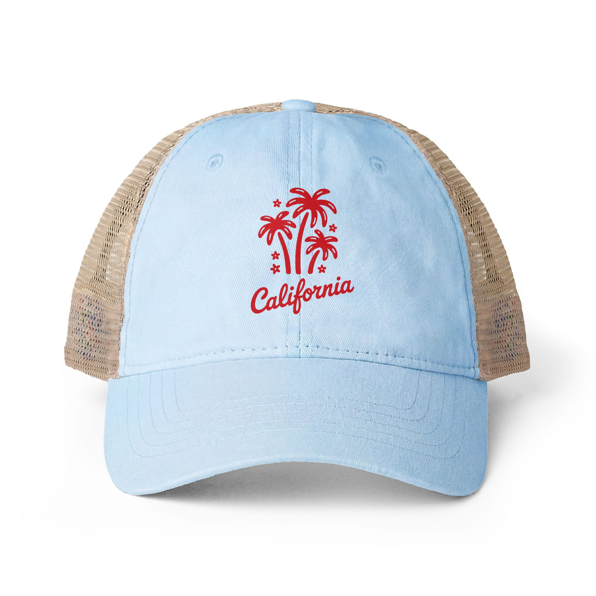 California Palm Tree Hat Gift For Surfer Vintage Beach Cap Coastal Vacation Hat Summer Trucker Cap – product image 2