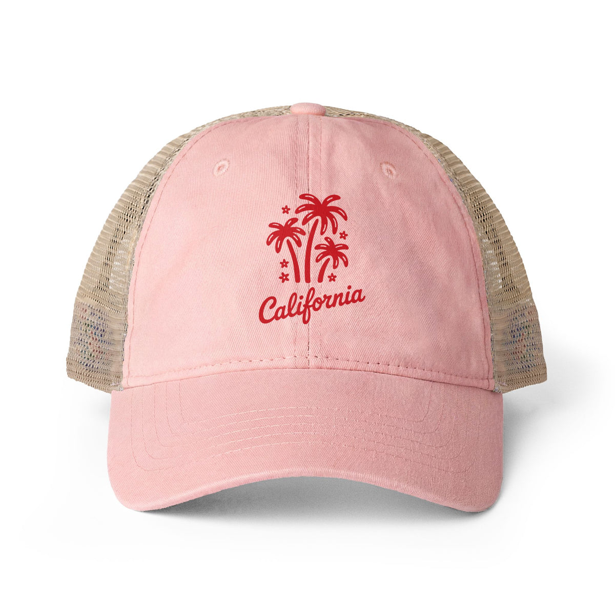 California Palm Tree Hat Gift For Surfer Vintage Beach Cap Coastal Vacation Hat Summer Trucker Cap – product image 3
