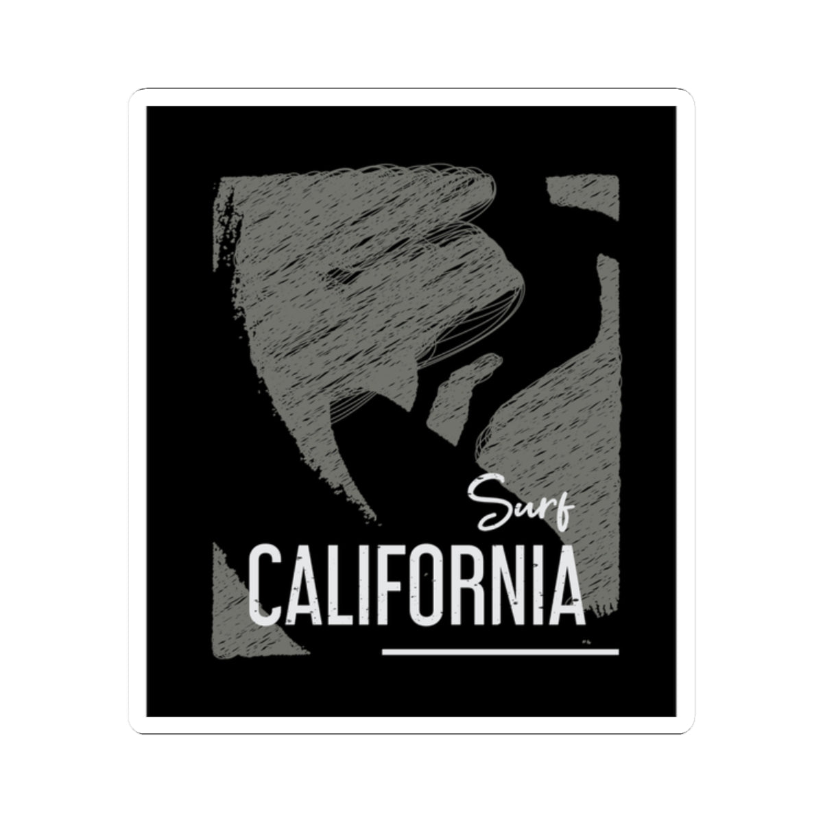 California Surf Sticker For Surfboard West Coast Decal Beach Lifestyle Vinyl Laptop Skater Gift For